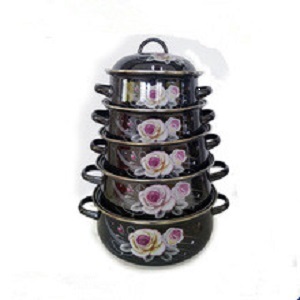 5pcs set enamel casserole