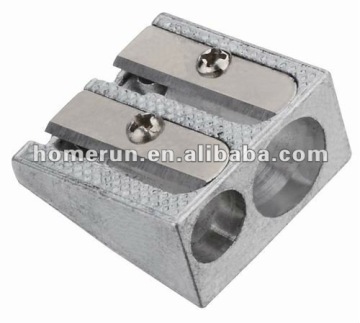Metal Pencil sharpener with double hole/ school stationery