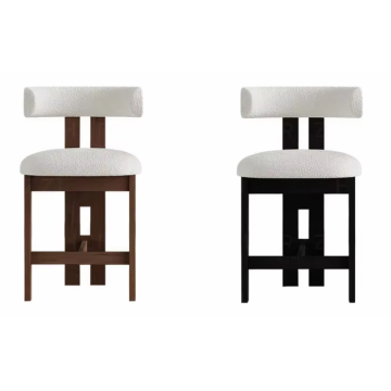 Chaise de bar en bois de luxe moderne avec tissu personnalisé