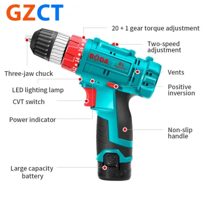 BODA Electric Screwdriver 12V Cordless Drill