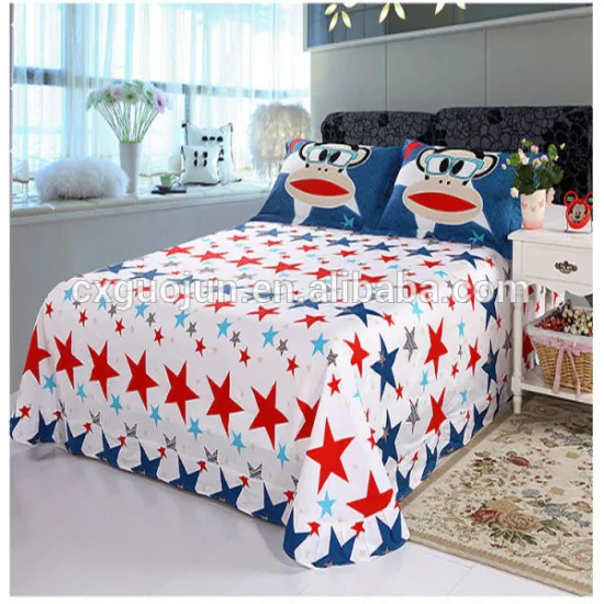 Cartoon New designs brushed 100% Polyester fabric for bedding sets