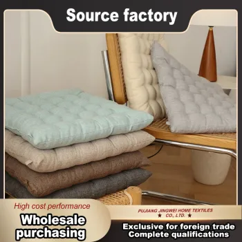 Minimalist Japanese Linen Chair Pad for Home Comfort