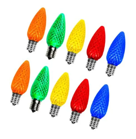 Red White Green LED C9 Christmas Lights - Perfect for Decoration and String Replacement