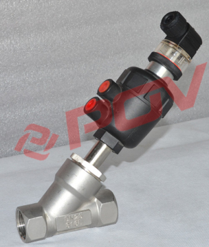 normally closed pneumatic angle seat solenoid valve with positioner