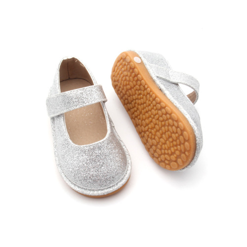 Silver Toddler Wholesale Squeaky Shoes