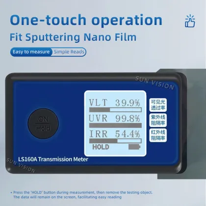 UV/Visible/Infrared Spectrum Window Tint Meter