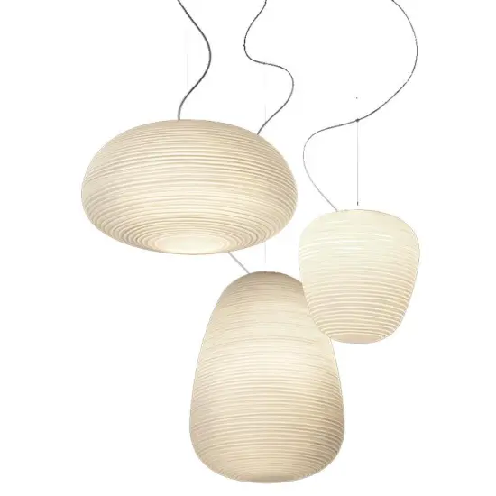 INSHINE White Round Hanging Pendant Light