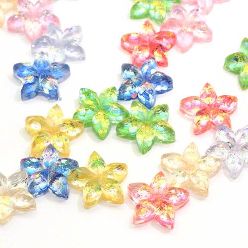 Wholesale Glitter Pastel Loose Colorful Spinkle Resin Flower Beautiful Charms Miniature Stickers Flat Back Crafts for Decoration