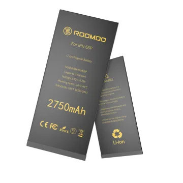 ROOMOO original replacement lithium polymer battery 2750mAh small thin high-end battery for iphone 6SP