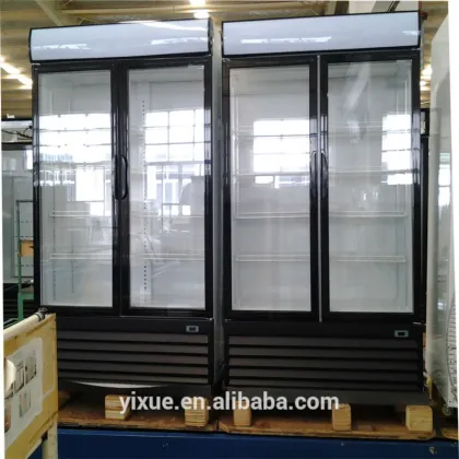 Upright 2 Door Dairy Drink Display Bottle Cooler Fridge