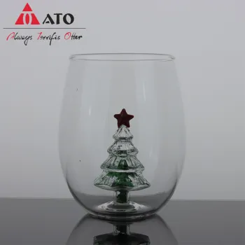 Creative 3D Christmas High Borosilicate Glass Cup