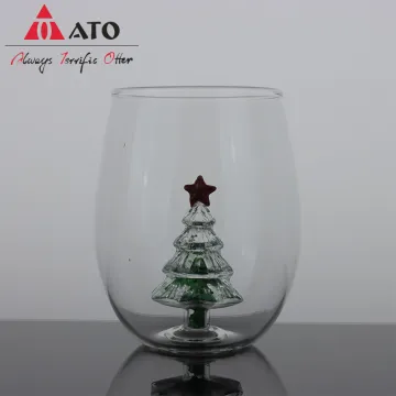 Creative 3D Christmas High Borosilicate Glass Cup supplier