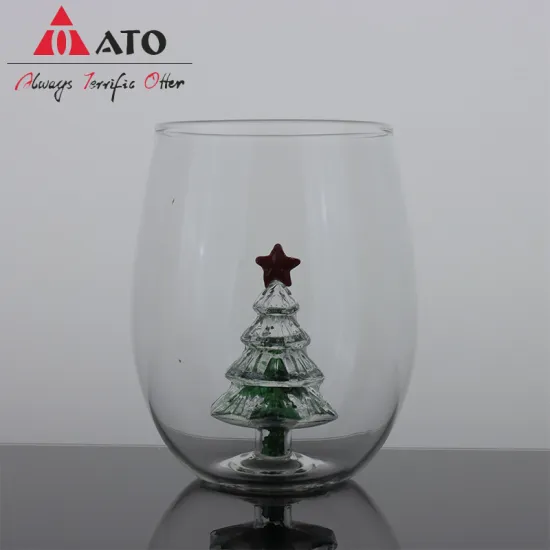 Creative 3D Christmas High Borosilicate Glass Cup