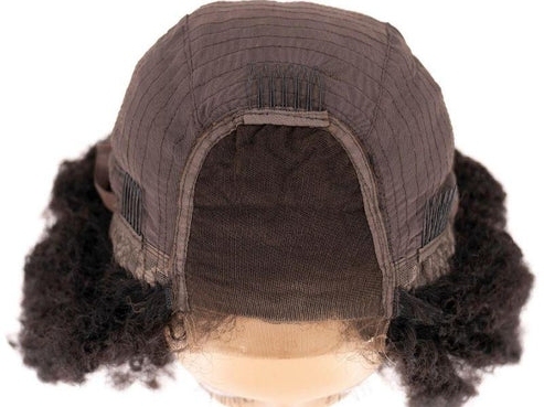 Short Afro Kinky Curly Human Hair Wig 7inch