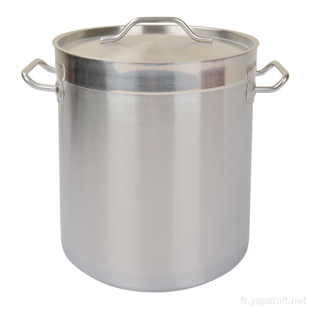 StockPot à fond composé en acier inoxydable de style 04