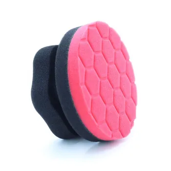 Red Hex-Grip Wholesale Foam Wax Pads for Car Waxing and Polishing