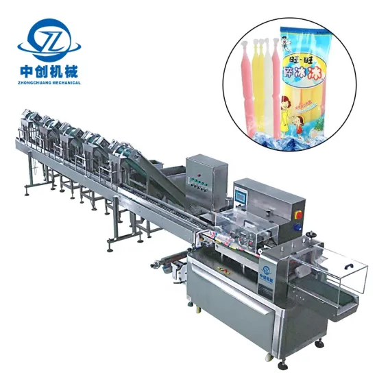 Automatic Pillow Wrap Packaging Machine for Chocolate Bars and Ice Pops