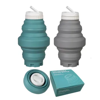 Portable Collapsible Silicone Water Bottle for Outdoor & Sports, 500ml, Food Grade, Reusable