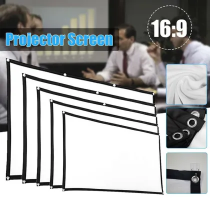 Foldable Portable Projector Screen - 16:9/4:3/1:1 Projection Fabric Folding TV Screen