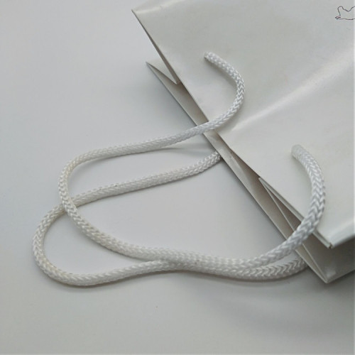 Elegant Custom Logo Gift Packing White Paper Bags