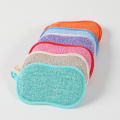 Hot sell microfiber sponges with scrubber for kitchen