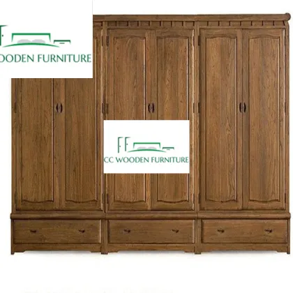Classical wood wardrobe Elm wardrobe closet wardrobe armoire