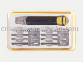 9 pcs screwdriver set with torch