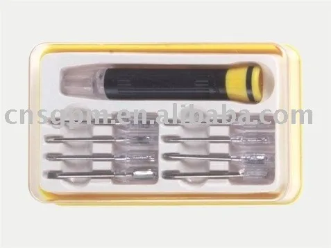 9 pcs screwdriver set with torch