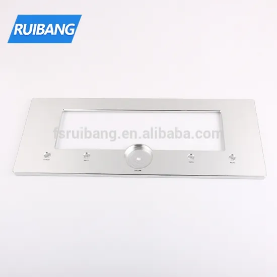 Customized silver aluminum faceplate cnc milling anodized aluminum custom front panel for audio