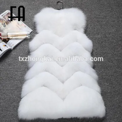 Factory direct fashion lady's arctic fox fur vest arctic fox fur vest