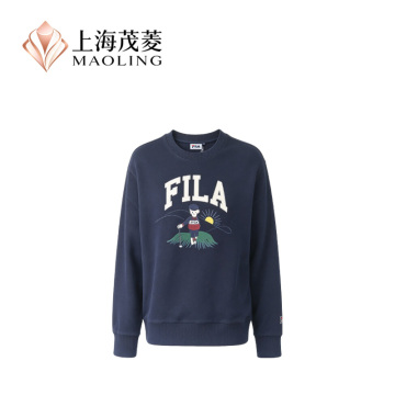 Camisa tipo jersey de manga larga con cuello redondo