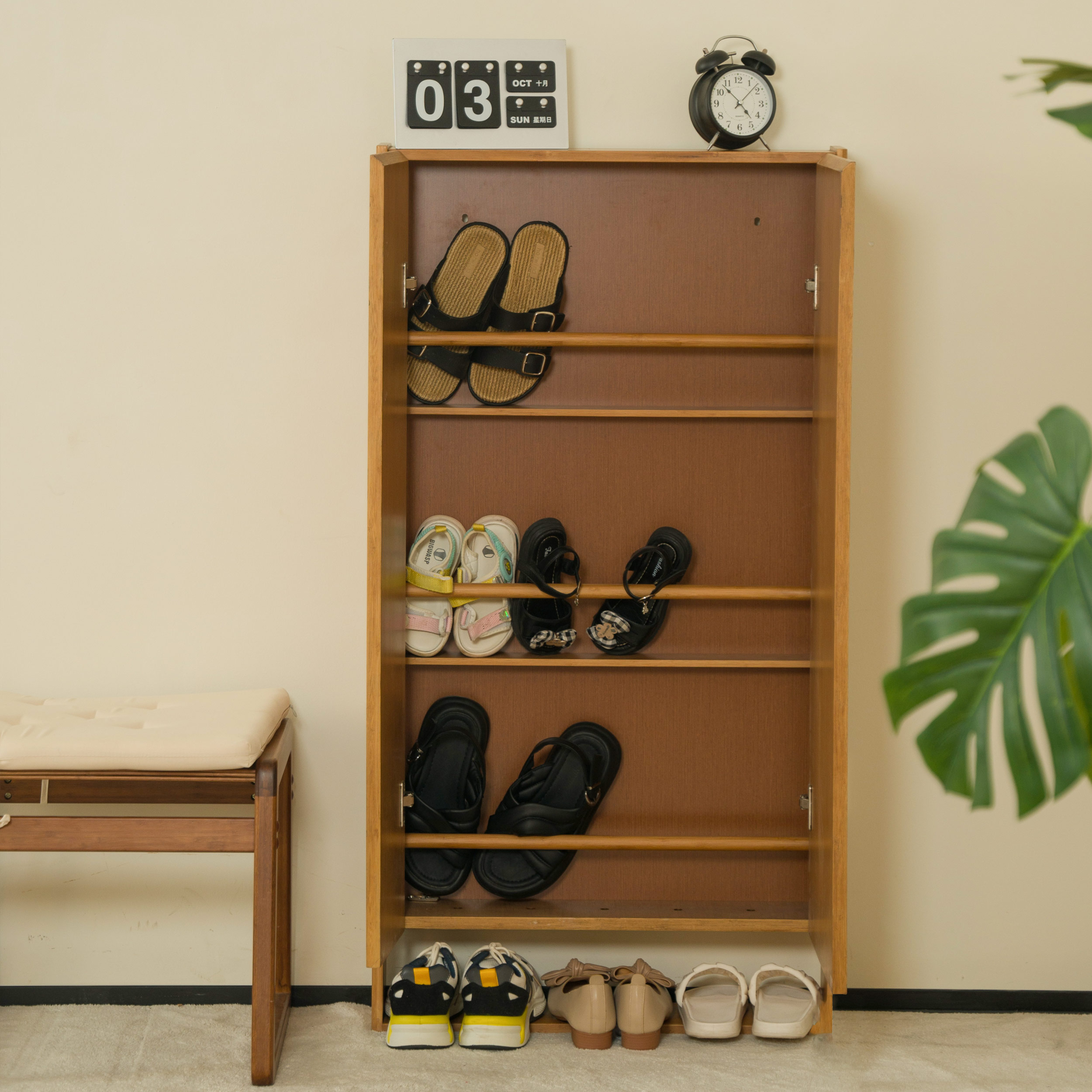 Вертикальный шкаф для бамбуковых туфель