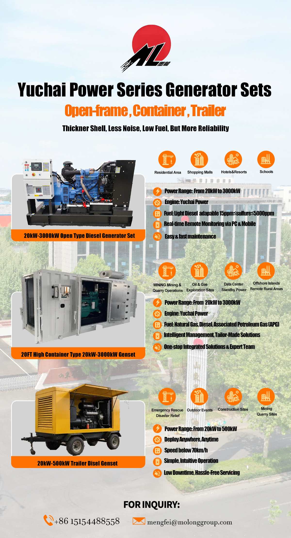 Yuchai Power Series Generator Set