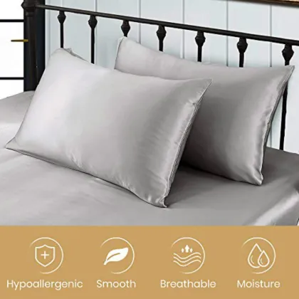 100% Mulberry Silk Set of 2Pillowcase Queen Size
