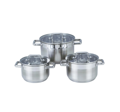 Stainless steel soup pot set with lid