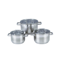 Stainless steel soup pot set with lid