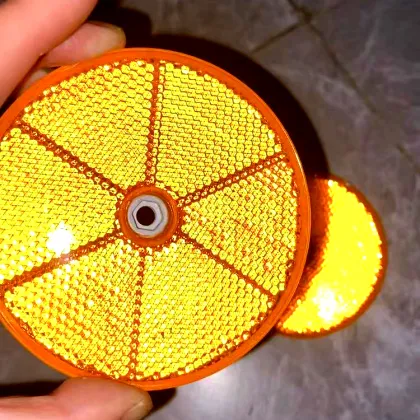 85mm Reflective Round Reflex Plastic Reflector with Hole