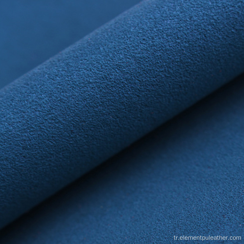 0.6mm Nonwoven sentetik mikrofiber süet PU deri