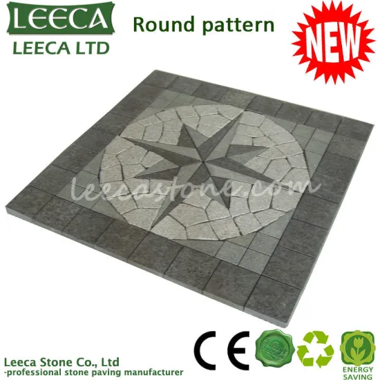 Grey granite circle pattern paving stone