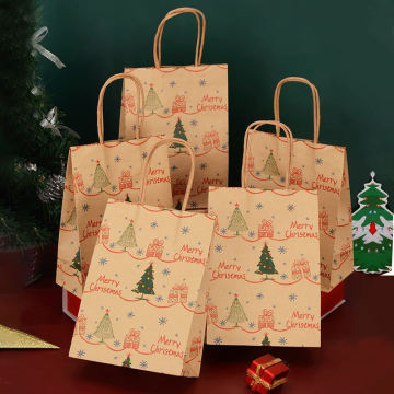Beg Kertas Coklat Pohon Krismas Custom Brown