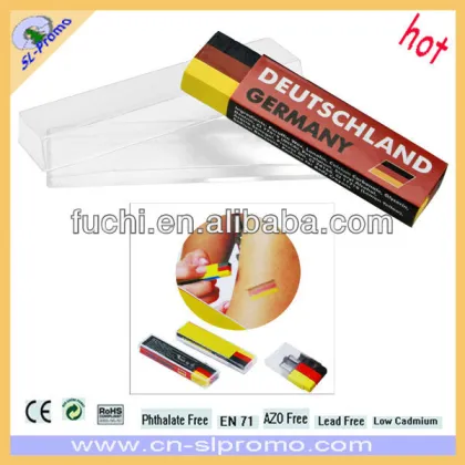 Germany Flag Football Fan Face Paint Fan Stick Paint of Fashion Model Face Paint