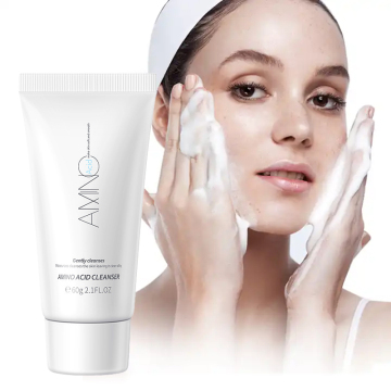 Wholesale 60g Natural Organic Face Skin Care Dense Foam Deep Cleaning Amino Acid Facial Cleanser