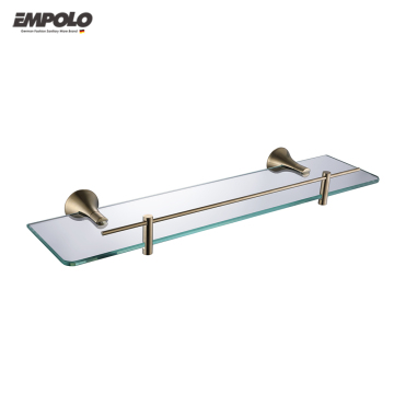 Brass Bathroom Shelf Factory Wholesale Price Glass Single Tier Glass Corner Shower Room