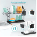 2 Tier Large Capacity Dish Drainer Rack