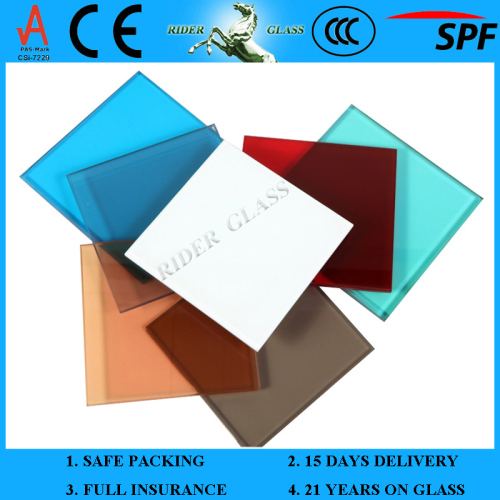 3/4/5/6mm + 0.38 Clear PVB + 0.38 Color PVB + 3/4/5/6mm Safety Laminated Glass