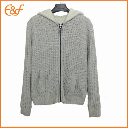 Knitted Cap Sweater Jacket Men Used For Winter