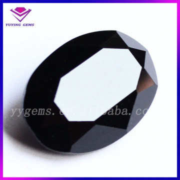 Faceted Gemstone Loose Oval Shape Black Cubic Zirconia Price