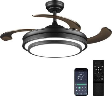 พัดลมเพดาน 42 นิ้วที่มีแสง - OEM ราคาที่สมเหตุสมผลสมาร์ทรีโมทคอนโทรล LED Fan สำหรับโฮมออฟฟิศ
