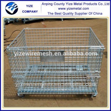 Heavy duty EU Standard metal storage cage/rolling metal storage cage with wheels (manufacturer)