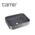 TAME PZ6127-P2 Silver Rectangular Ceramic Bathroom Sink